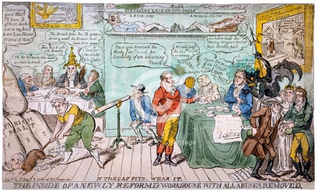 'The Inside of a Newly Reformed Workhouse with all Abuses Removed', 1813. Artist: Timothy Teas