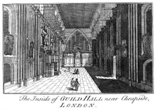 The Inside of Guild Hall near Cheapside, London c18th century (1886).Artist: William Griggs