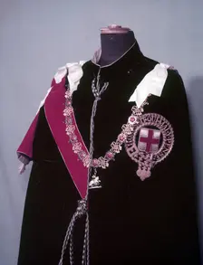 The insignia and robes of The Order of the Garter, 1953. Creator: Arthur Charles Kirby Ware
