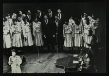The Inspirational Choir on stage at the Forum Theatre, Hatfield, Hertfordshire, 1985. Creator: Denis Williams