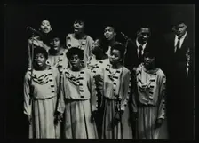 The Inspirational Choir performing at the Forum Theatre, Hatfield, Hertfordshire, 1985. Creator: Denis Williams
