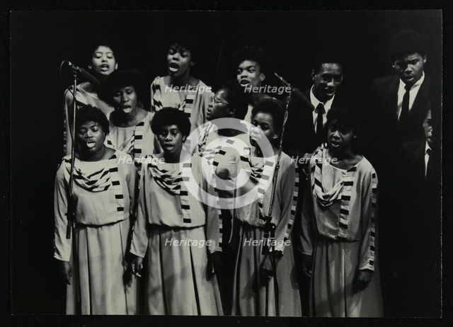 The Inspirational Choir performing at the Forum Theatre, Hatfield, Hertfordshire, 1985. Artist: Denis Williams
