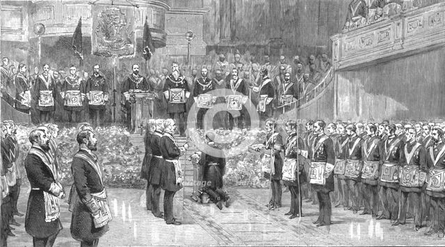 ''The Installation of the Duke of Clarence at Reading as Provisional Grand Master of the Berkshire F Creator: Unknown.