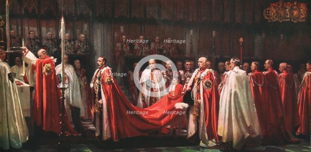 'The Installation of the Knights of the Order of the Bath, The King's Offering', 1928. Artist: Frank O Salisbury.