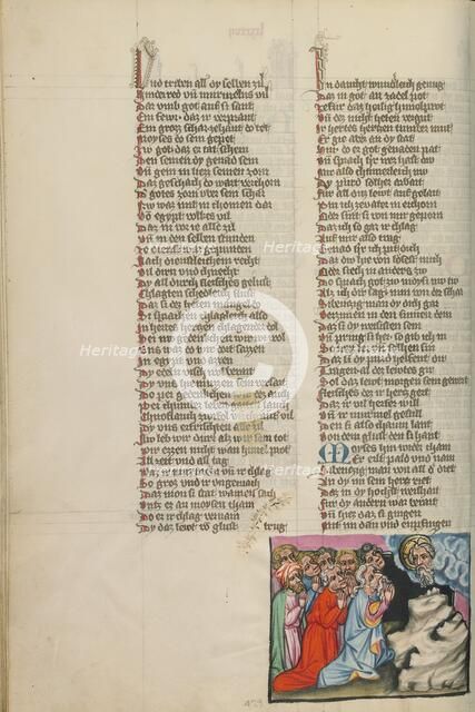 The Installation of the Seventy Elders; Weltchronik, about 1400-1410. Creator: Unknown.