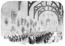 The Installation of Lord Palmerston as Lord Warden of the Cinque Ports: the banquet... 1861. Creator: Unknown