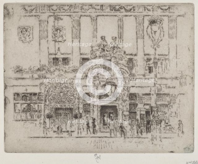 The Institute, Piccadilly, 1906. Creator: Joseph Pennell.