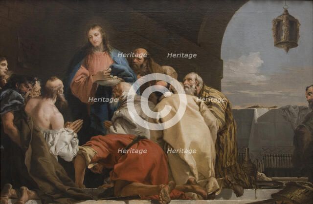 The Institution of the Eucharist, 1753. Creator: Tiepolo, Giandomenico (1727-1804).
