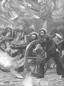 The Insurrection under Arabi Pasha, 1882: The Bluejackets clearing the streets... (1901). Creator: Unknown