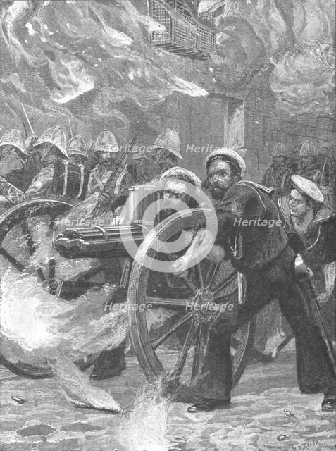 'The Insurrection under Arabi Pasha, 1882: The Bluejackets clearing the streets...', (1901).  Creator: Unknown.