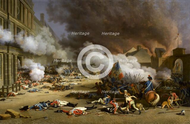 The insurrection of the 10 August 1792. Artist: Bertaux, Jacques (1745-1818)