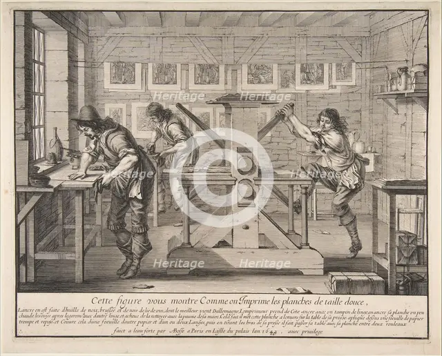 The Intaglio Printers, 1642. Creator: Abraham Bosse.