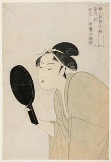 The Interesting Type (Omoshiroki so), from the series "Ten Types in the Physiognomic..., c. 1792/93. Creator: Kitagawa Utamaro