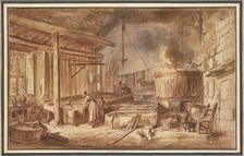 The interior of a laundry. Creator: Jean-Baptiste Lallemand