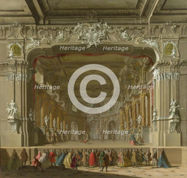 The Interior of a Theatre, Early 18th cen.. Artist: Italian master  