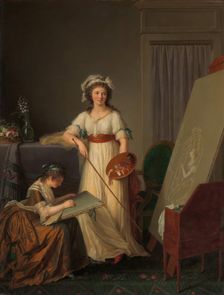 The Interior of an Atelier of a Woman Painter, 1789. Creator: Marie Victoire Lemoine
