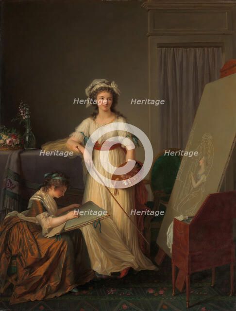 The Interior of an Atelier of a Woman Painter, 1789. Creator: Marie Victoire Lemoine.