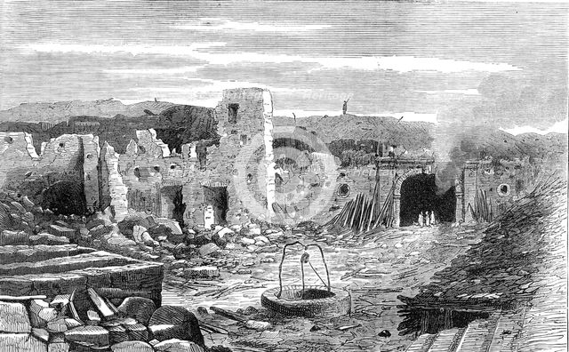 The interior of Fort Mortier, Neu Breisach, Alsace, 1871. Creator: Unknown.
