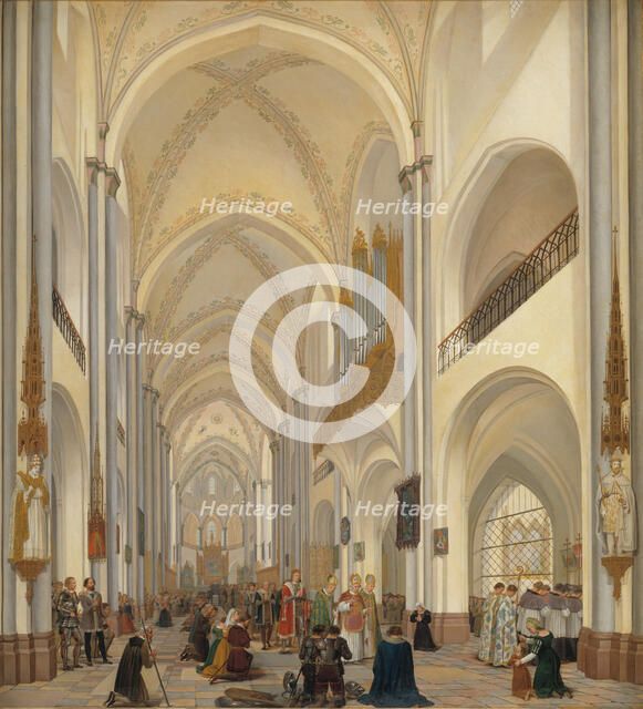 The Interior of Roskilde Cathedral, 1824. Creator: Ditlev Martens.
