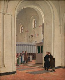 The Interior of St Bendt's Church at Ringsted, 1829. Creator: Constantin Hansen