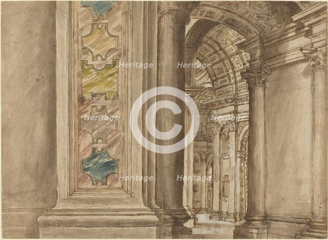 The Interior of Saint Peter's, Rome, first quarter 17th century. Creator: Unknown.