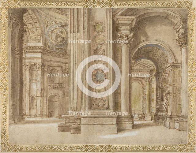 The Interior of Saint Peter's, Rome, first quarter 17th century. Creator: Unknown.