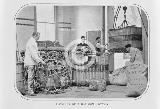 The interior of Spencer's Balloon factory, Highbury, London, c1900.  Creator: Unknown.