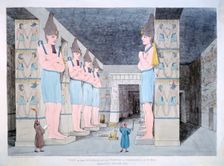The Interior of the Temple at Ybsombul in Nubia 1820. Artist: Agostino Aglio