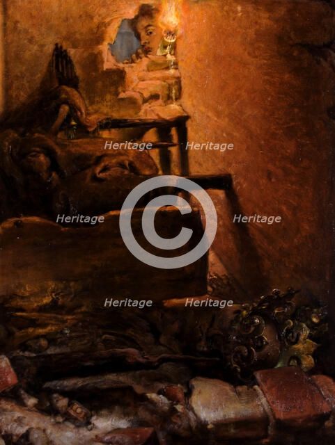 The Interior of the Tomb of King Casimir the Great, 1869. Creator: Jan Matejko.