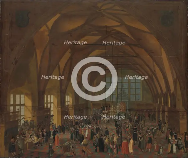 The Interior of the Vladislav Hall, Prague, after 1615. Creator: Unknown.