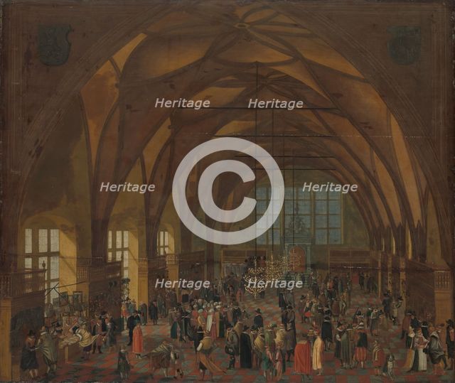The Interior of the Vladislav Hall, Prague, after 1615. Creator: Unknown.