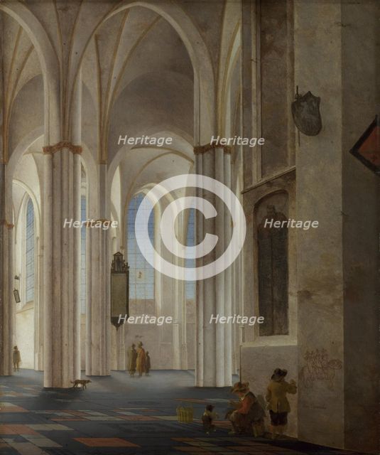 The Interior of the Buurkerk at Utrecht, 1644. Artist: Saenredam, Pieter (1597-1665)
