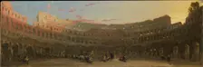 The interior of the Colosseum at dawn, c. 1850