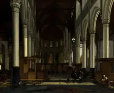 The Interior of the Oude Kerk, Amsterdam, c. 1660. Creator: Emanuel de Witte