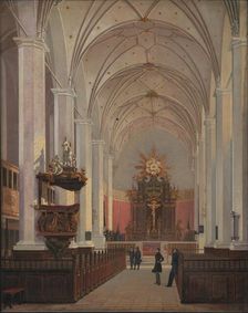 The interior of Trinity Church, 1838. Creator: Christian Olavius Zeuthen