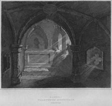 The Interior of Warkworth Hermitage, Northumberland 1814. Artist: John Greig