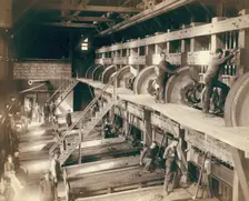 The Interior "Clean Up" day at the Deadwood Terra Gold Stamp Mill, one of the Homestake..., 1888. Creator: John C. H. Grabill
