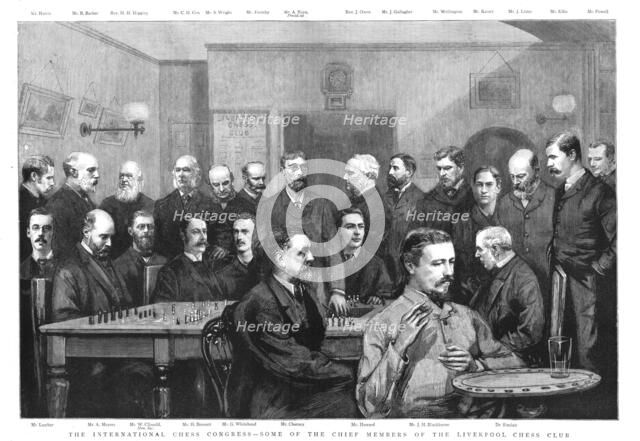 ''The International Chess Congress - Some of the Chief Members of the Liverpool Chess Club', 1890. Creator: Unknown.