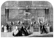 The International Exhibition: tapestries of Gobelins and Beauvais, and china of Sevres, 1862. Creator: Unknown