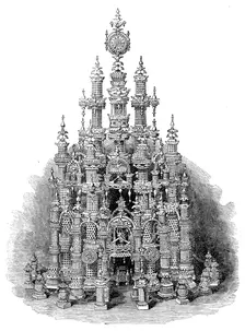 The International Exhibition: "Temple of Art", in vegetable ivory, by B. Taylor, 1862. Creator: Unknown