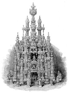 The International Exhibition: "Temple of Art", in vegetable ivory, by B. Taylor, 1862. Creator: Unknown