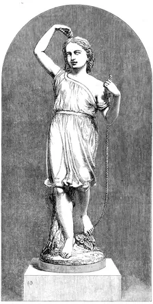 The International Exhibition: Thorneycroft's "Skipping Girl", statuette...by Minton and Co., 1862. Creator: Unknown