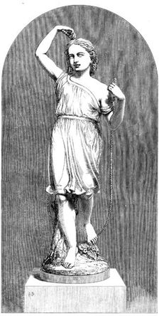 The International Exhibition: Thorneycroft's "Skipping Girl", statuette...by Minton and Co., 1862. Creator: Unknown