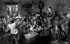 The International Exhibition: "The Auction - Last Day of the Sale", by G.B. O'Neil, 1862. Creator: E. Skill
