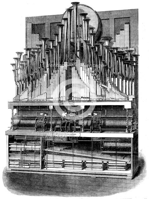 The International Exhibition: the orchestrion, by M. Welte, of Vöhrenbach..., 1862. Creator: Unknown.