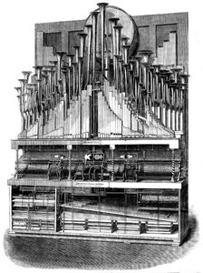 The International Exhibition: the orchestrion, by M. Welte, of Vöhrenbach..., 1862. Creator: Unknown