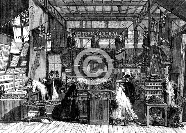 The International Exhibition: the New Zealand Court..., 1862. Creator: Unknown.