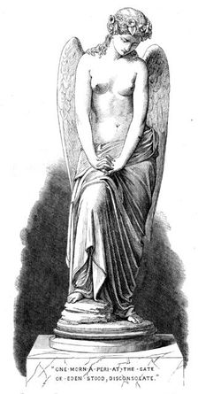 The International Exhibition: "The Peri", a marble statue, by J. S. Westmacott, 1862. Creator: Unknown