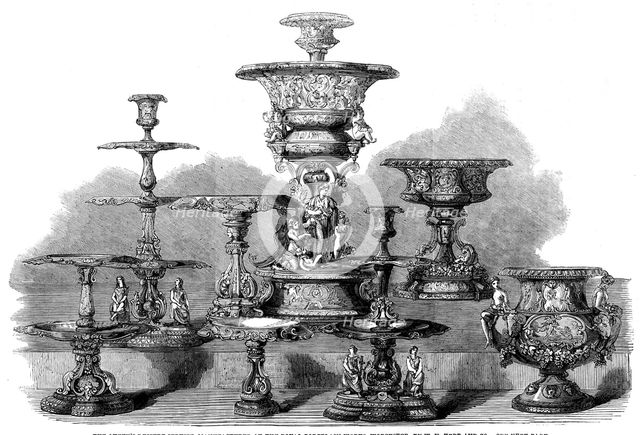 The International Exhibition: the Queen's Dessert Service, manufactured at the Royal..., 1862. Creator: Unknown.