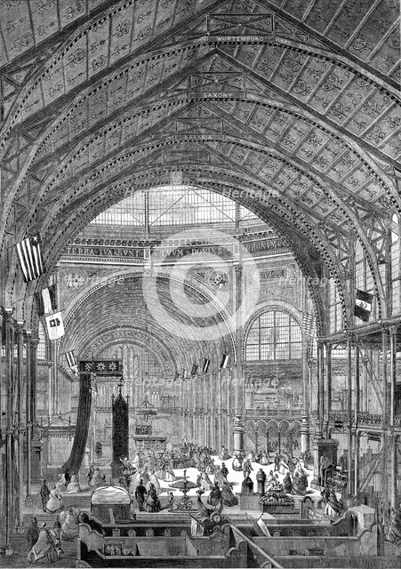 The International Exhibition: the Western Dome and Transept, from a photograph..., 1862. Creator: Unknown.